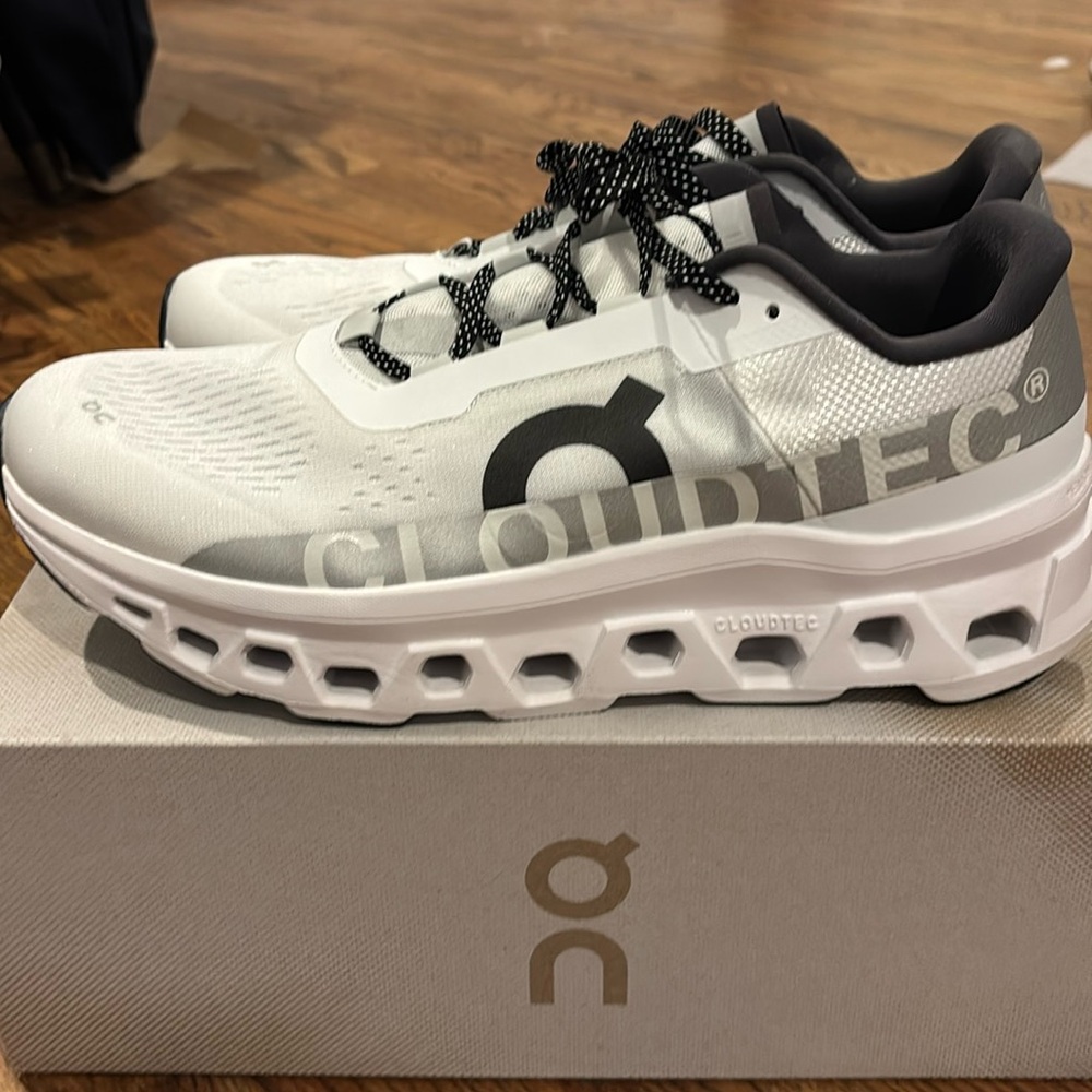 On Running Cloudmonster size 11. Brand new.